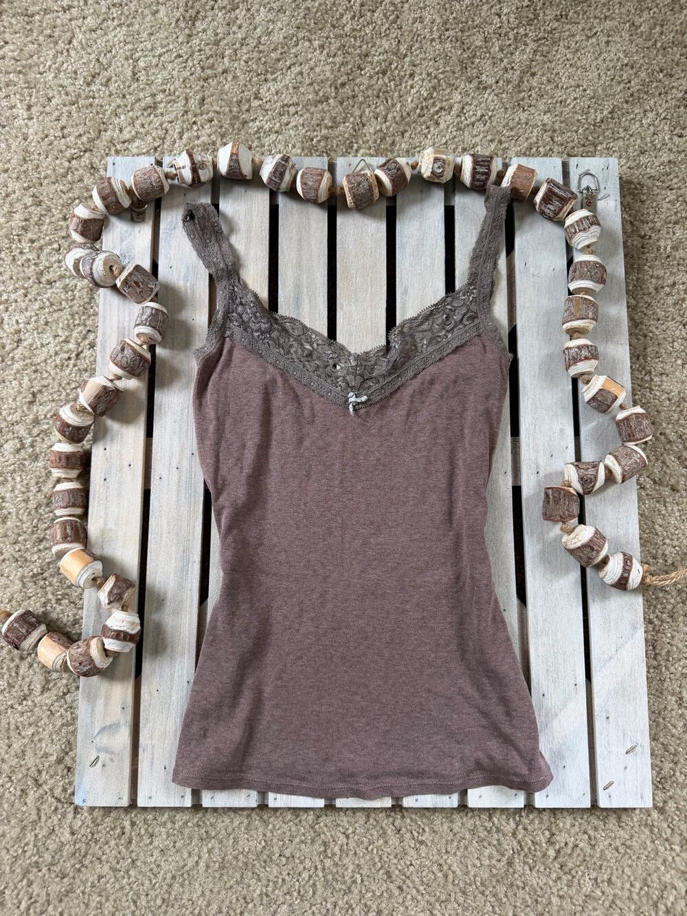 Vintage Y2K Express Lace Bow Cami Tank Top